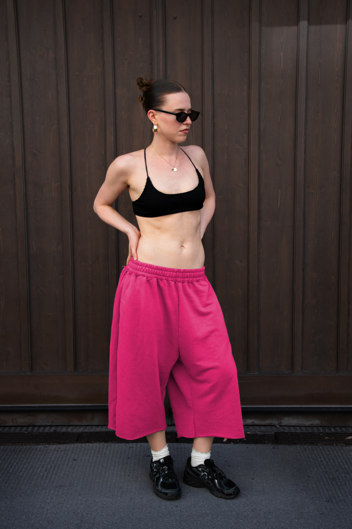 DEFAULT Cotton Shorts in Fuchsia