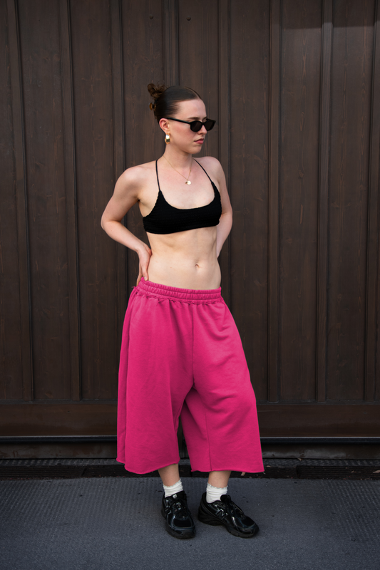 DEFAULT Cotton Shorts in Fuchsia