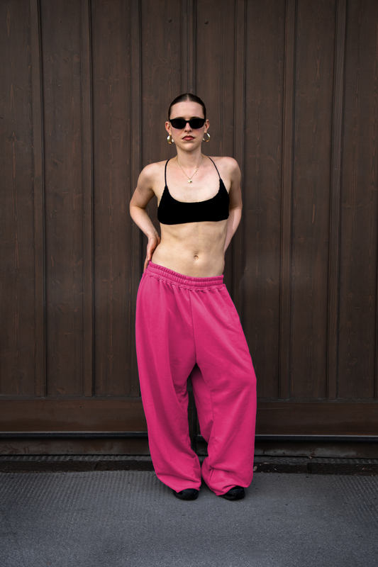 DEFAULT Cotton Joggers in Fuchsia