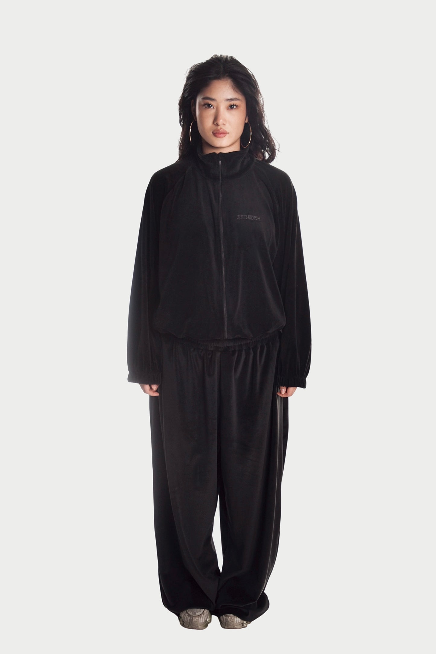 BUNDLE: Velour Set + Velour Top in Ink Black