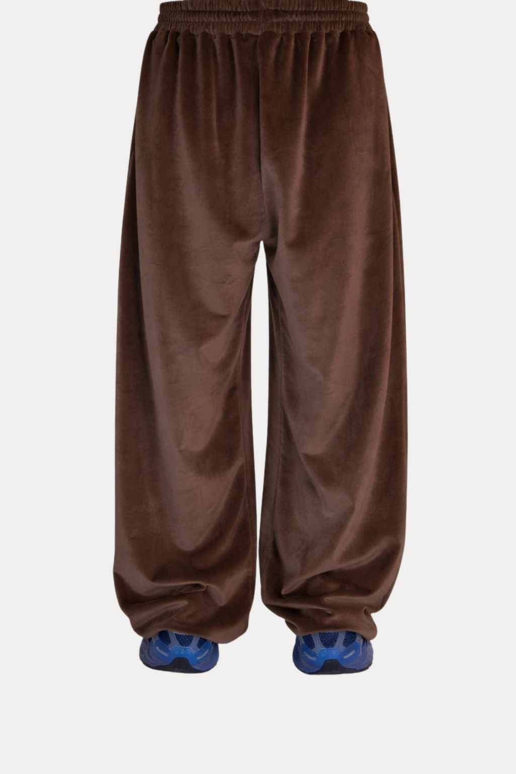 VELOUR JOGGERS in Olive Brown