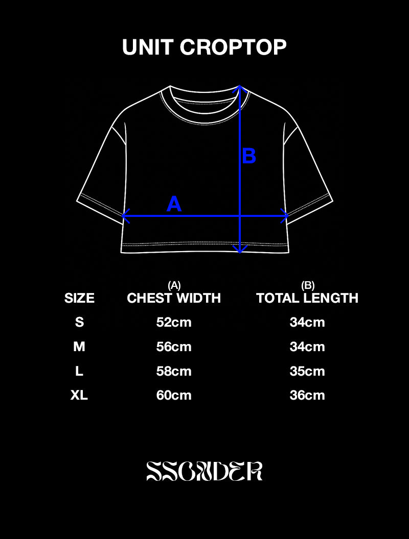 UNIT CROP TOP in Shark Gray